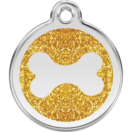 Médaille or motif os