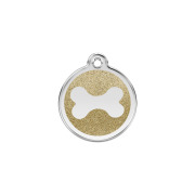 Médaille or motif os