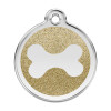 Médaille or motif os