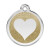 Médaille avec paillettes or motif Cœur