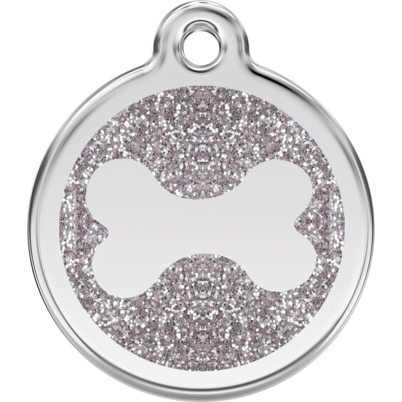 Médaille argentée motif os