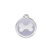 Médaille argentée motif os