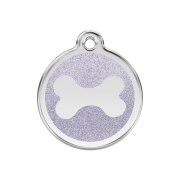 Médaille argentée motif os