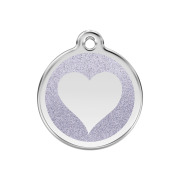 Médaille argentée motif cœur