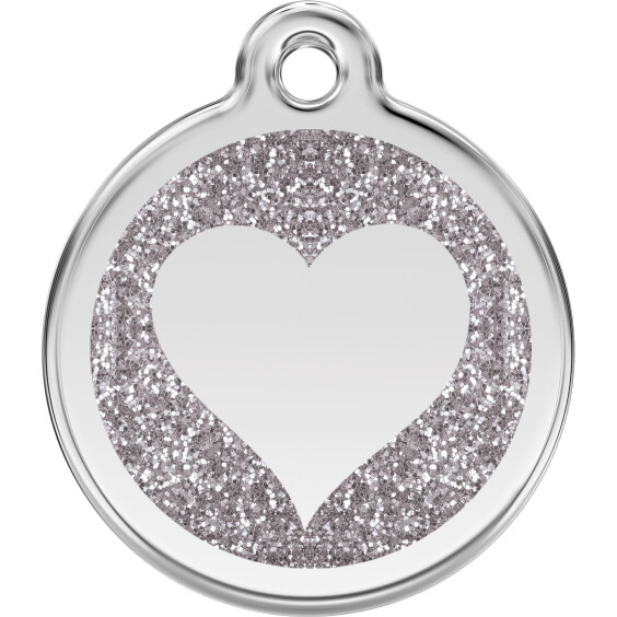 Médaille argentée motif cœur
