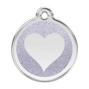 Médaille argentée motif cœur
