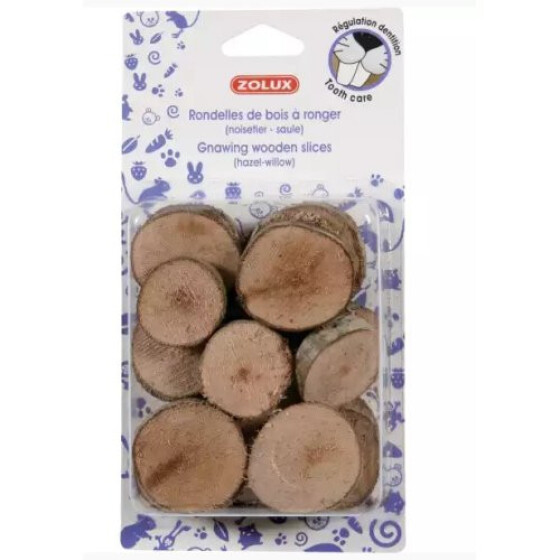 Rondelles de bois pour rongeur