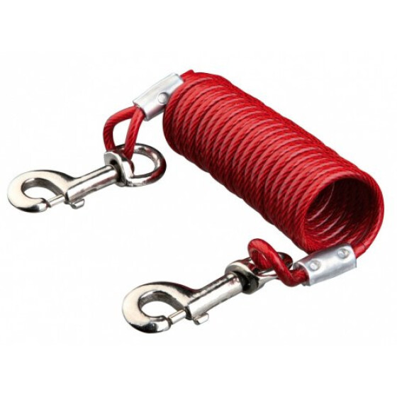 Chaîne d'attache avec câble en spirale - 5 m