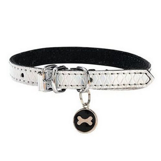 Collier petit chien Power argent