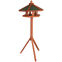 Mangeoire oiseau sur pied hexagonale en bois