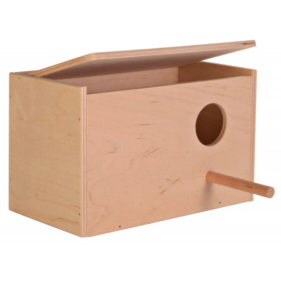 Nichoir oiseau en bois avec perchoir