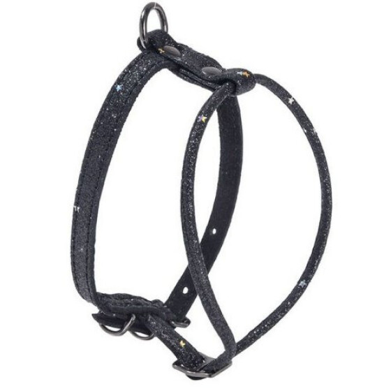 Harnais petit chien Cosmos noir