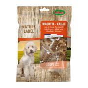 Friandise naturelle pour chien morceaux de caille Bubimex