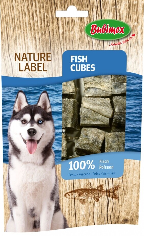 Friandises naturelles Fish Cubes cabillaud pour chien Bubimex