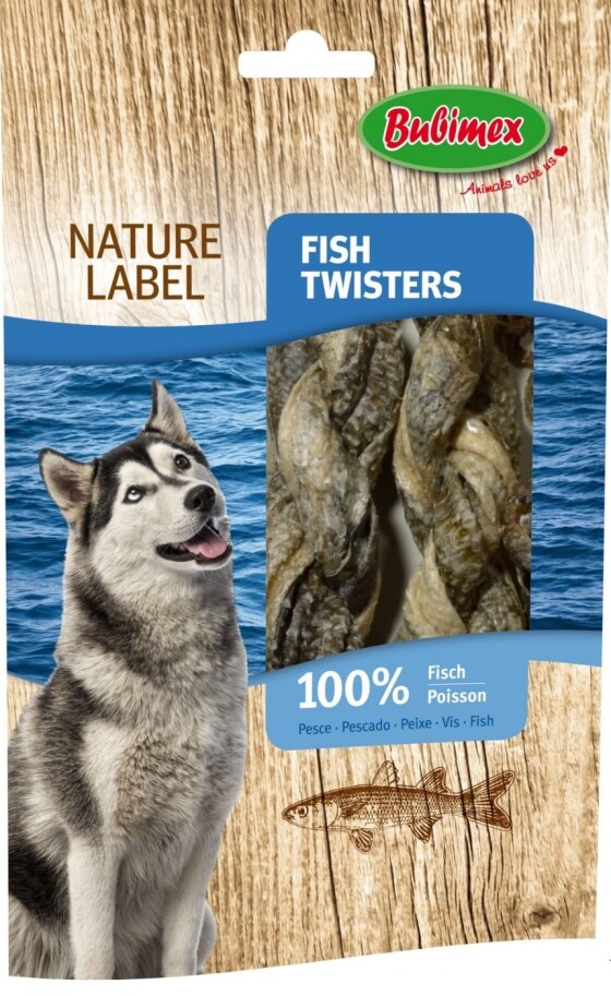 Friandises naturelles Fish Twisters cabillaud pour chien