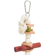 Jouet à suspendre coloré avec perles pour perruche