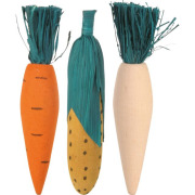 Légumes en bois à grignoter pour lapin
