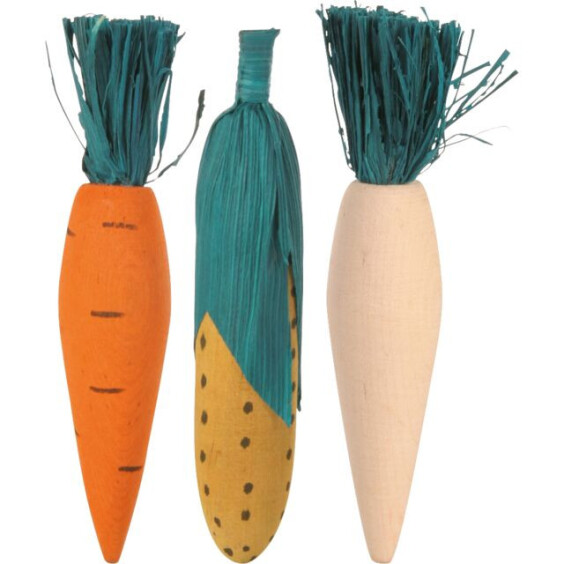 Légumes en bois à grignoter pour lapin