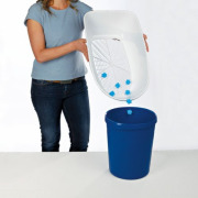 Bac de toilette pour chat avec tamis gris