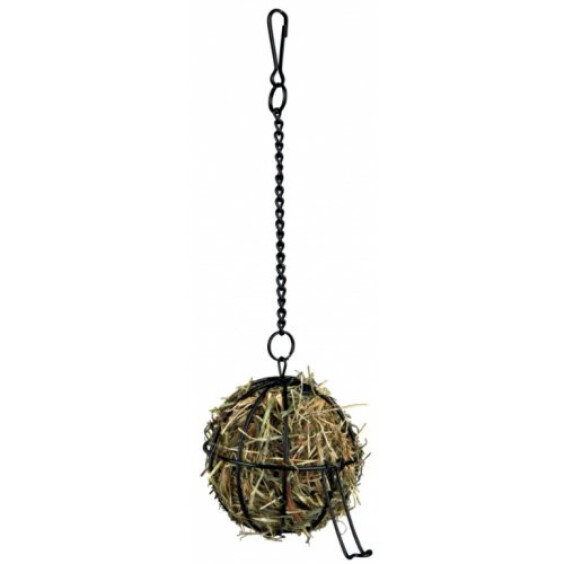 Boule à foin pour lapin et rongeur Food Ball métal noir