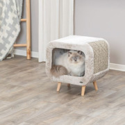 Griffoir abri design pour chat Alicia gris