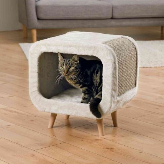Griffoir abri design pour chat Alicia gris