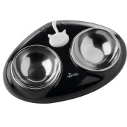 Gamelle chat Design Moulins noir Hunter