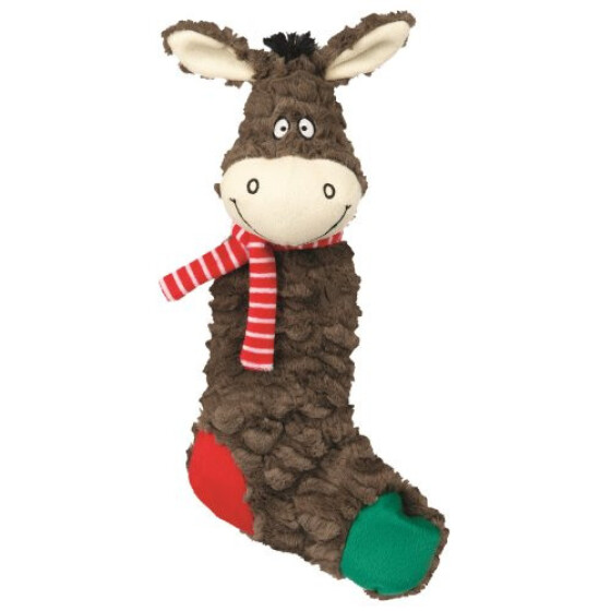 Peluche chaussette Ane de Noël