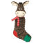 Peluche chaussette âne de Noël