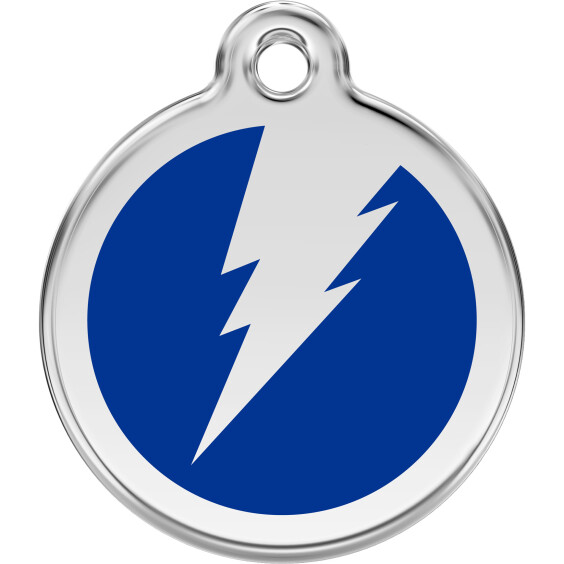 Médaille Éclair bleu foncé