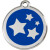Médaille Red Dingo Étoiles bleu foncé