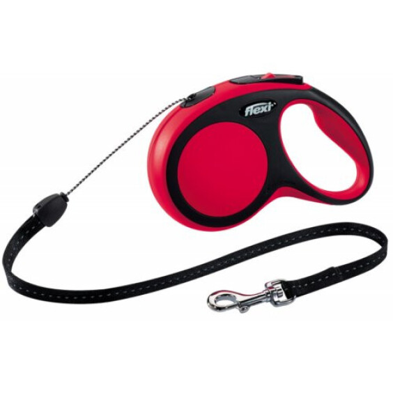 FLEXI Laisse enrouleur à cordon New Comfort rouge