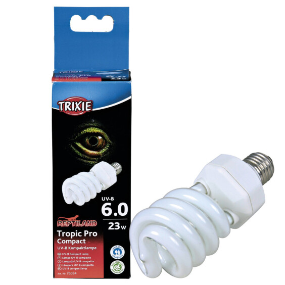 Lampe UVB pour tortue terrarium Tropic Pro Compact 6.0 23 W