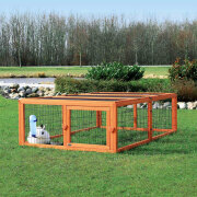 Enclos lapin extérieur en pin avec toit Natura