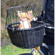 Panier vélo chien osier noir