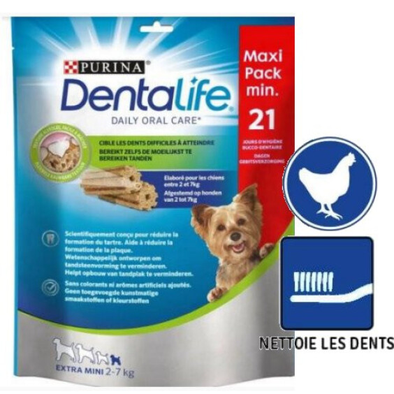 PRO PLAN Dentalife bâtonnets à mâcher pour chien extra mini 21 bâtonnets