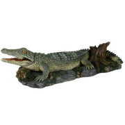 Décor aquarium crocodile avec pompe à air
