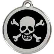 Médaille personnalisée tête de mort noire