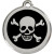 Médaille personnalisée - Motif tête de mort pirate Halloween (noir)