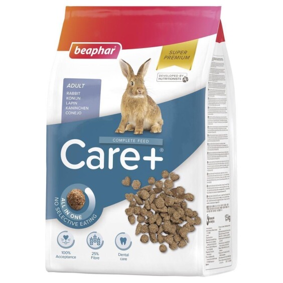 Nourriture granulée très appétente pour lapin Care+ Beaphar