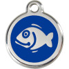 Médaille poisson bleu foncé petite