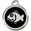 Petite médaille poisson noir