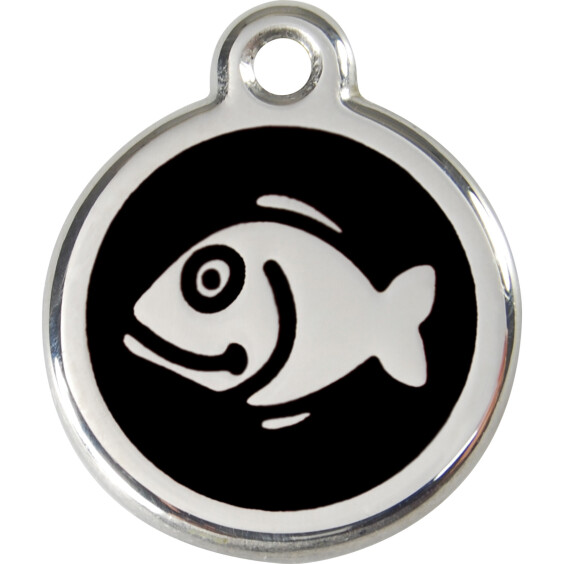Petite médaille poisson noir