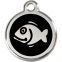 Petite médaille poisson noir