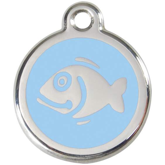 Médaille poisson bleu clair petite