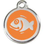 Médaille poisson orange petite