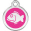 Petite médaille poisson rose foncé