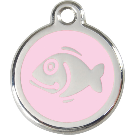 Médaille poisson rose clair petite