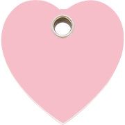 Médaille plastique Cœur rose clair
