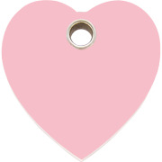 Médaille plastique Cœur rose clair